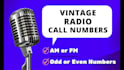 create vintage radio  call numbers