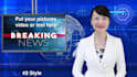 make a breaking news chinese female spokesperson video