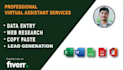 do web research, lead generation and fast data entry