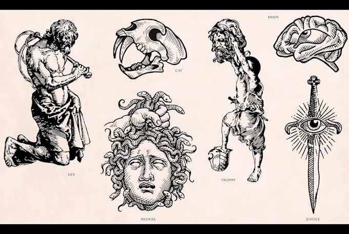 draw professional custom tattoo designs in a unique style