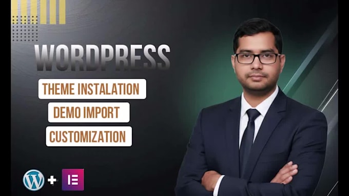 install wordpress theme, demo import and do customization with maintenance