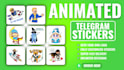 draw custom animated telegram stickers for your crypto project