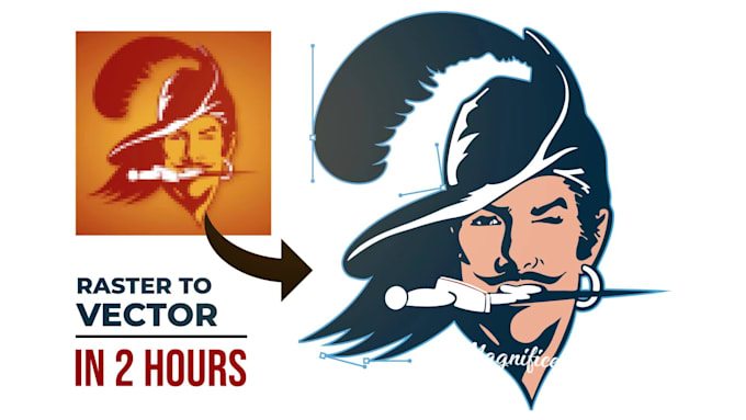 vectorize logo from jpg or png in 6 hours
