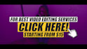 carry out youtube video editing and post production quickly