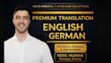 translate technical manuals and documentation from english to german