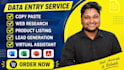 do data entry, excel data entry, copy paste, web research and product listing