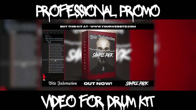 create fl studio video showcase promotion for drum kit, sample pack