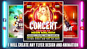 create animated motion graphics flyer for event, party, product or any