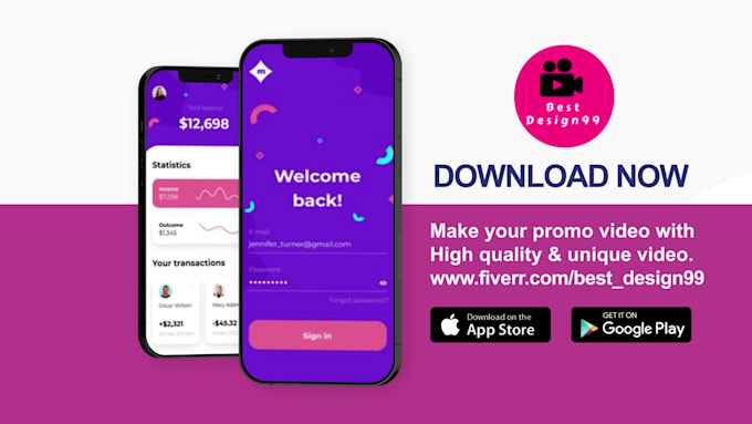 create a stylish app promo video