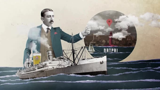 create paper cut collage animation vox style motion graphics video ads