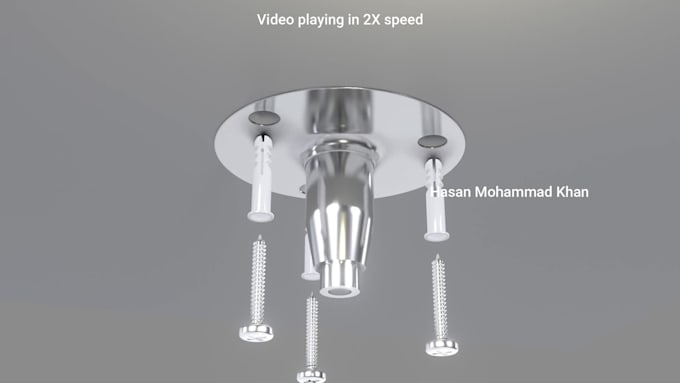 make 3d product model with installation animation video