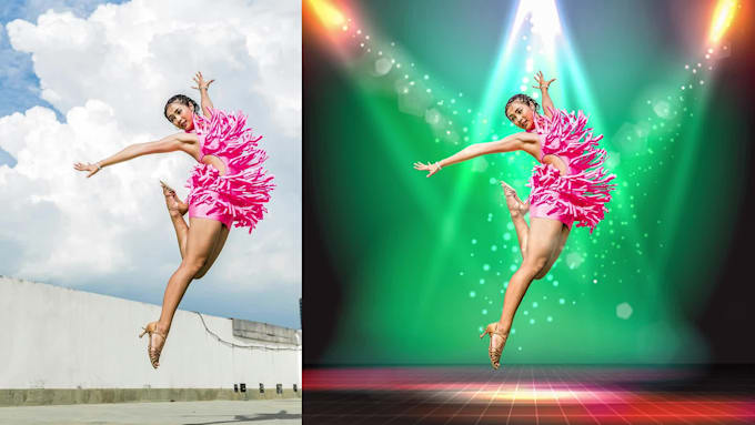 change background and do photoshop image editing