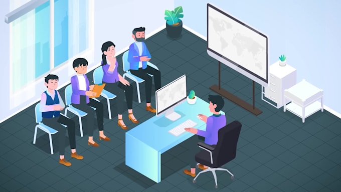create a custom 2d isometric animated explainer