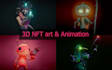 create unique 3d nft art, cards collection for you