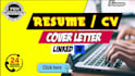 professional resume writer, ats, CV, modern design and linkedin