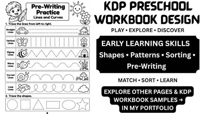 design preschool and montessori workbooks for KDP and schools
