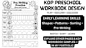 design preschool and montessori workbooks for KDP and schools