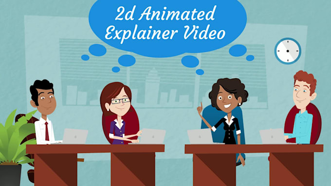 create 2d animated explainer video and 2d animation marketing video