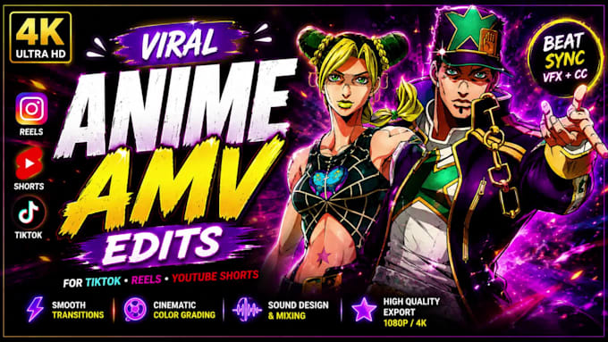 edit viral anime edits for tiktok, instagram reels and youtube shorts