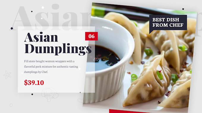 create a food or restaurant promotion video