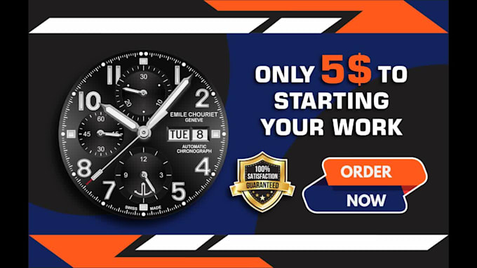 do unique watch dial vector design print ready, high quality custom design