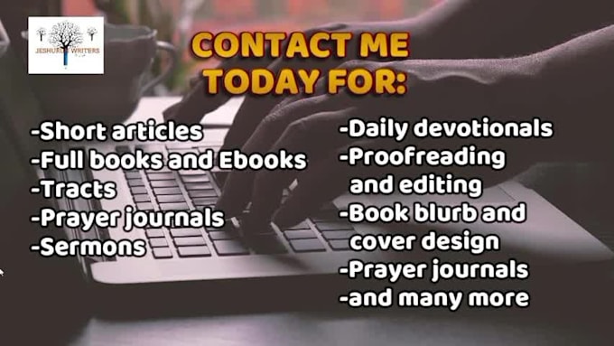 write your christian book, devotional, or sermon as a professional ghostwriter
