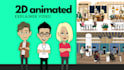 create a 2d animated explainer video