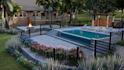 do landscape design of front, backyard, pool, patio, and terrace
