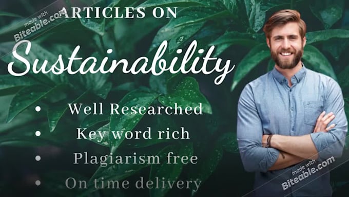 write a 1000 word sustainability article or blog