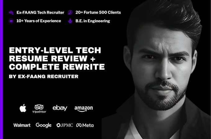 write an entry level tech resume as an ex faang tech recruiter