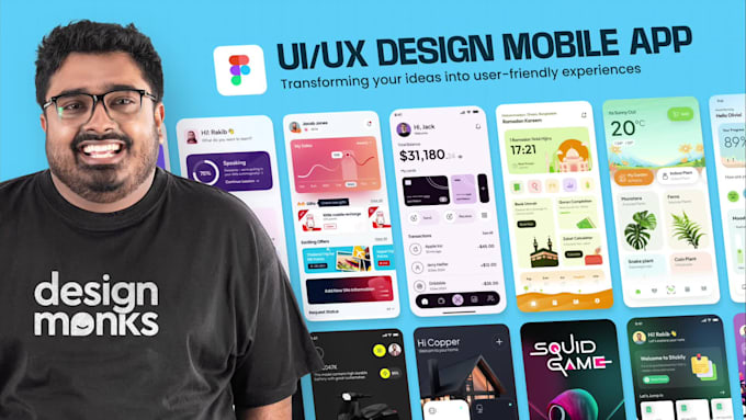 design intuitive mobile app UI UX in figma, app design, prototyping