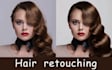retouch hair and hairdo