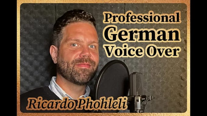 Best Price! I will record a professional and clear german male voice over