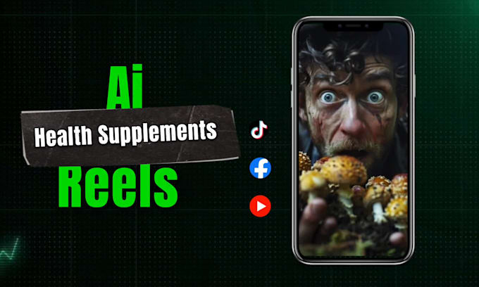 create ai health supplement reels, tiktok videos, and youtube shorts