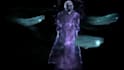 create spooky halloween hologram animation vj loop and haunted projection effect