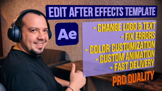 professionally customize your after effects template