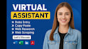 be your virtual assistant for web research and admin support