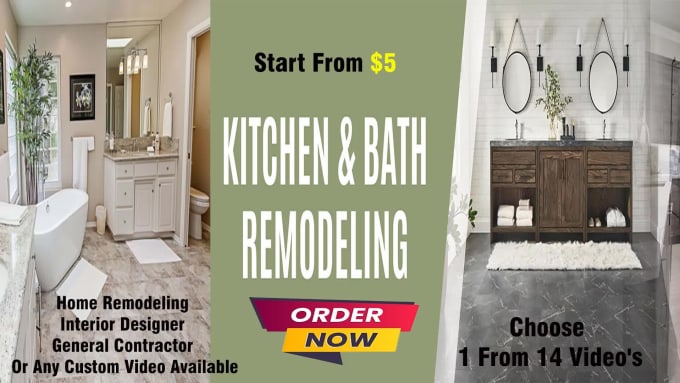 I will the best kitchen and bathroom remodeling ads video for promoting your business