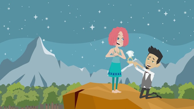 create a gorgeous romantic animated wedding invitation video