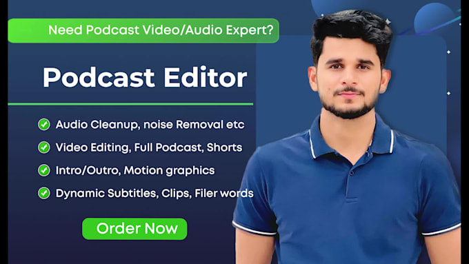 do podcast video editing, mixing, and audio editing professionally