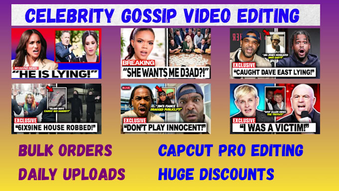 celebrity goosip video editing