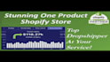 create one product shopify store dropshipping store