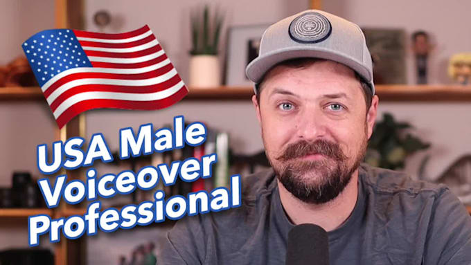 I will record an american male voice over