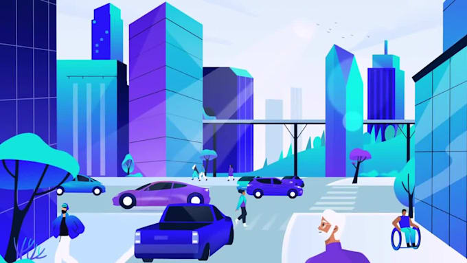 create 2d motion graphics UI animation video