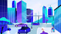 create 2d motion graphics UI animation video