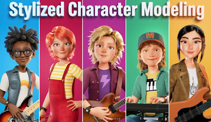 create stylized 3d characters for games and animation