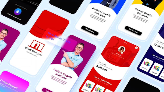Do creative ui ux mobile app design and prototyping by Hdesigner342 ...