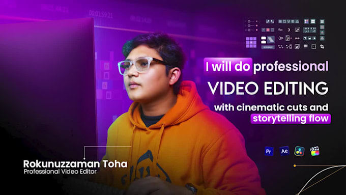 do professional video editing with cinematic cuts and storytelling flow