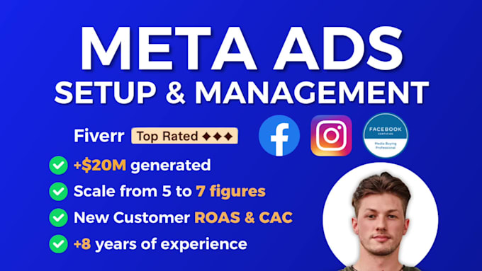 setup, manage and scale your meta ads, instagram ads, to get more sales