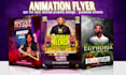 do animated motion event, party, dj club, birthday, night club poster flyer
